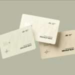 3 Mockups of Credit Cards Floating in the Air