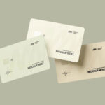 3 Mockups of Credit Cards Floating in the Air