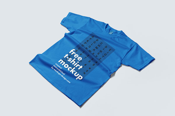 3 Mockups of Flat T-shirt from Different Angles