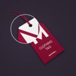 3 Mockups of Hangtags in Different Views and Positions