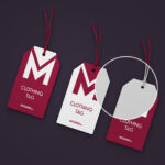 3 Mockups of Hangtags in Different Views and Positions