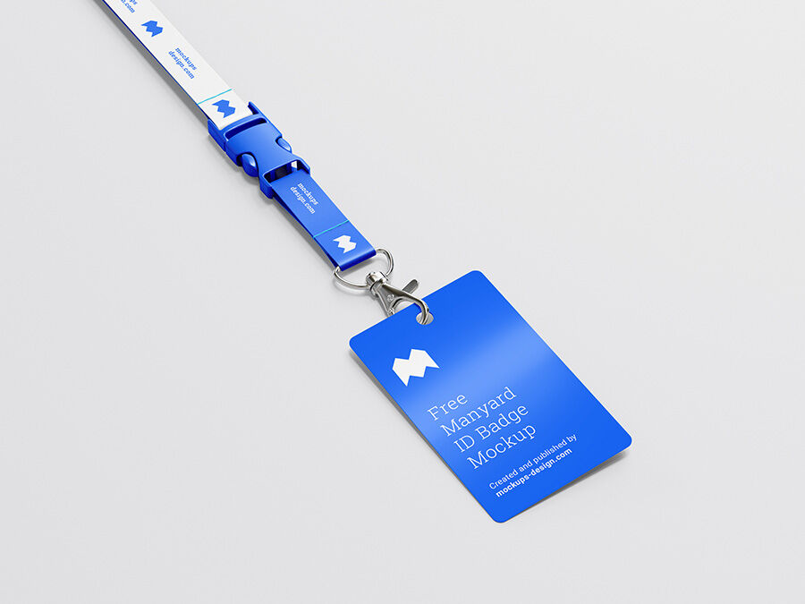 3 Mockups of Lanyard Identity Card Badge