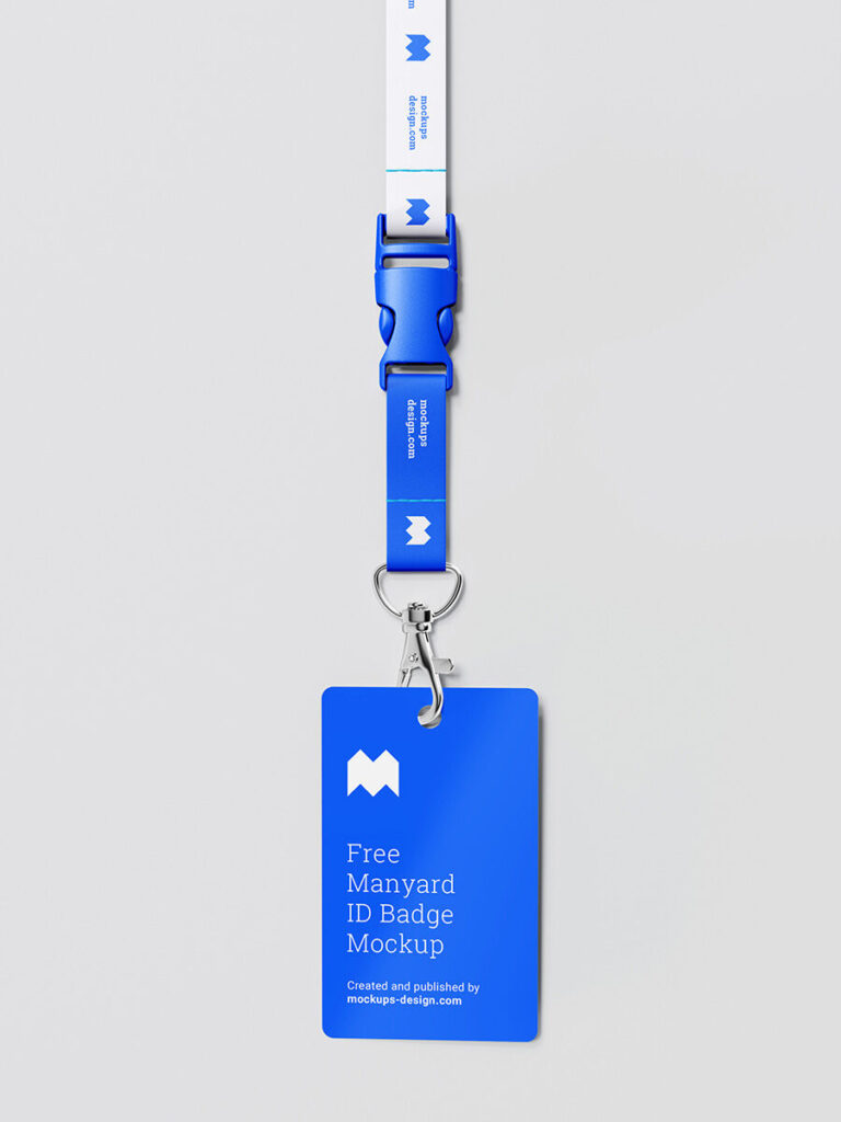 3 Mockups of Lanyard Identity Card Badge