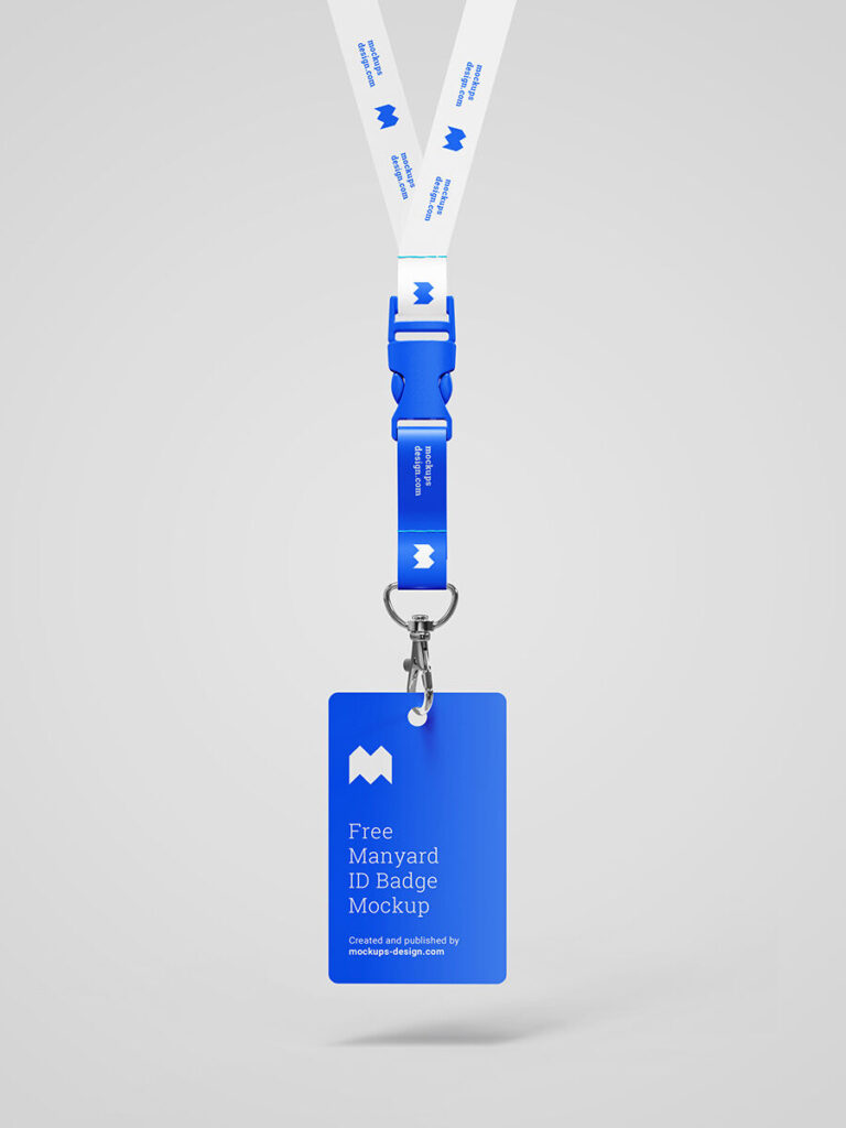 3 Mockups of Lanyard Identity Card Badge