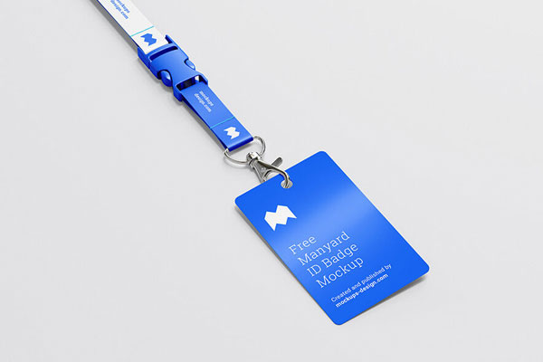 3 Mockups of Lanyard Identity Card Badge