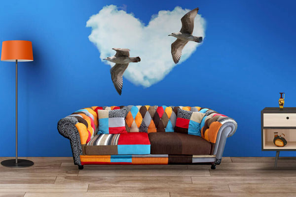 3 Mockups of Living Room Wall Art in the Front View