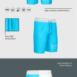3 Mockups of Men’s Gym Shorts
