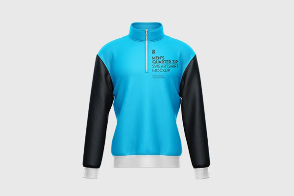 3 Mockups of Men’s Quarter Zip Sweatshirt