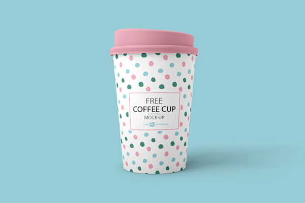 3 Mockups of Paper Coffee Cups in Different Angles and Positions