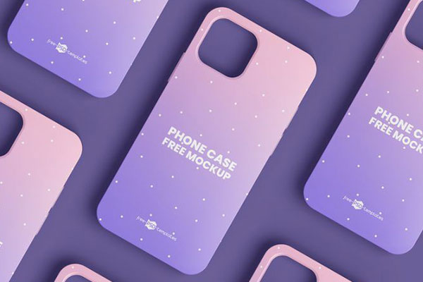 3 Mockups of Phone Cases in Grid Style and More