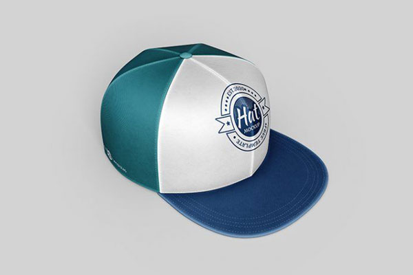 3 Mockups of Snapback Caps in Different Angles and Positions