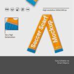 3 Mockups of Soccer Scarfs