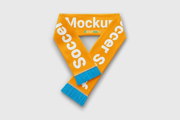 3 Mockups of Soccer Scarfs