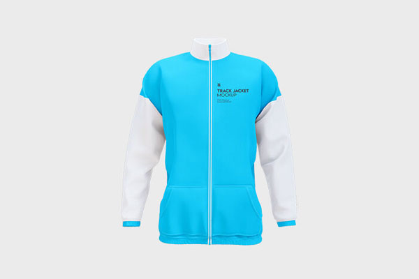 3 Mockups of Stylish Men’s Track Jacket from Different Angles