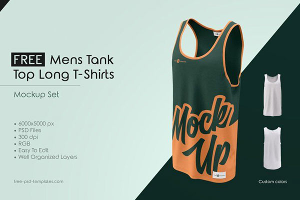3 Mockups of the Front View of Men’s Tank Top T-Shirts