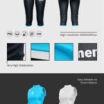3 Mockups of Woman’s Activewear