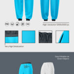 3 Mockups of Woman’s Sports Pants from Different Angles