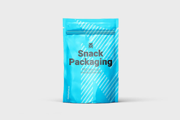 3 Mockups of Zipper Snack Packaging