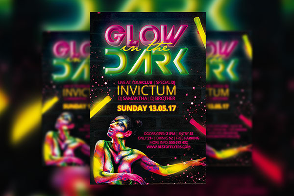 3 Modern Sparkly Party Flyer, Poster, and Facebook Cover Templates