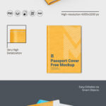 3 Passport Covers on Floor Mockups in Different Views