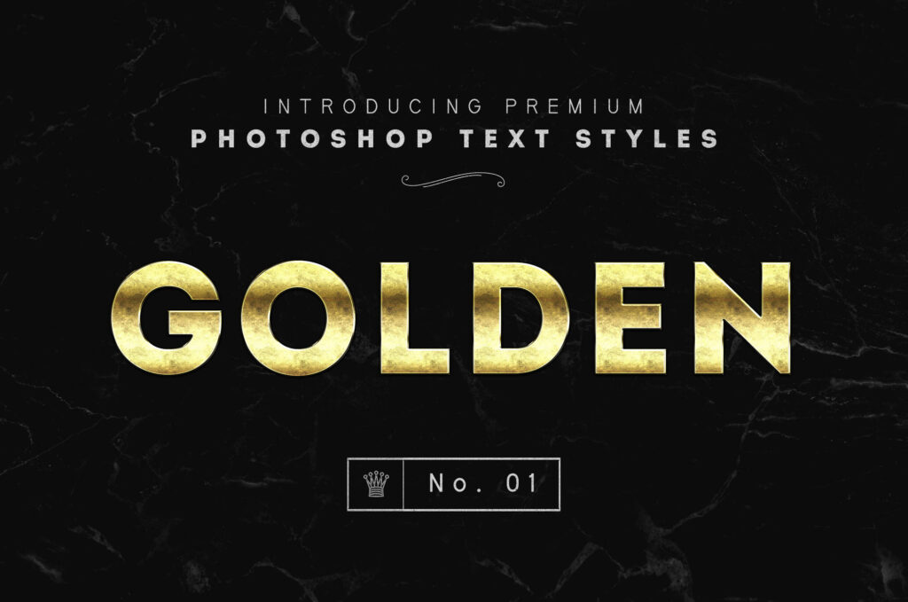 3 Photoshop Gold Text Styles