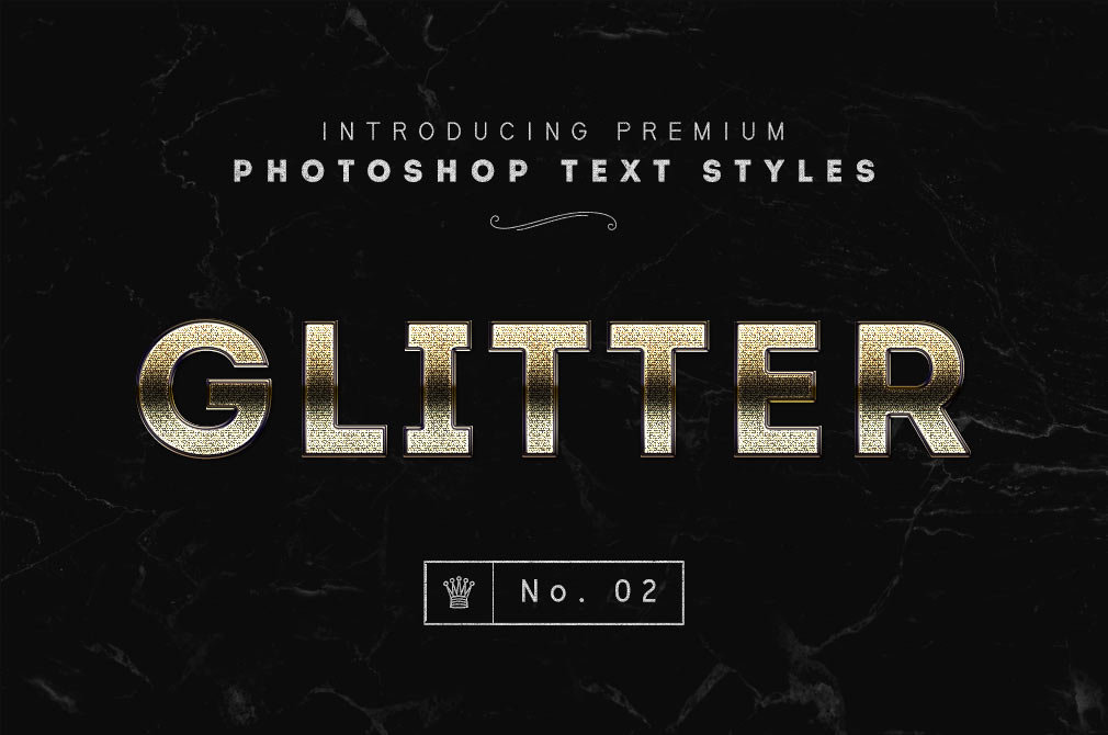 3 Photoshop Gold Text Styles FREE PSD