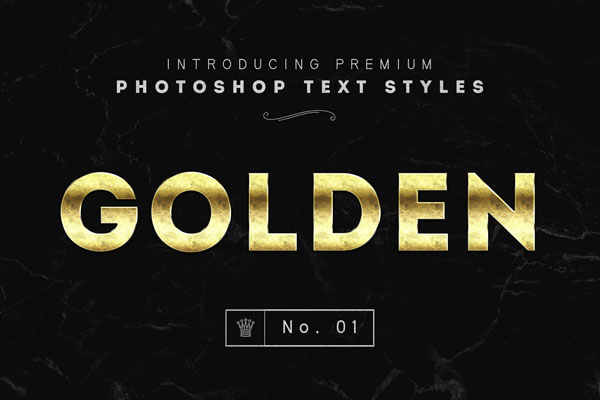 3 Photoshop Gold Text Styles