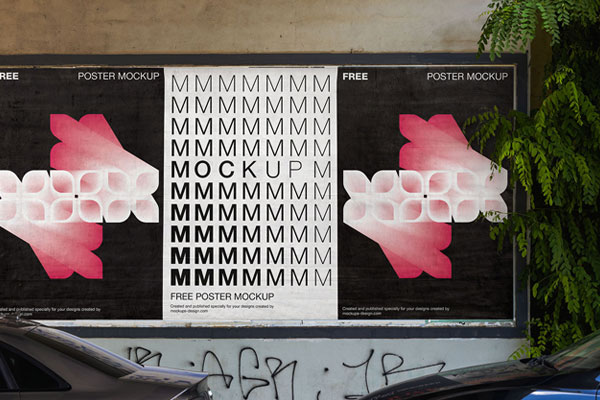 3 Posters Under Bridge Mockup in Front Sight