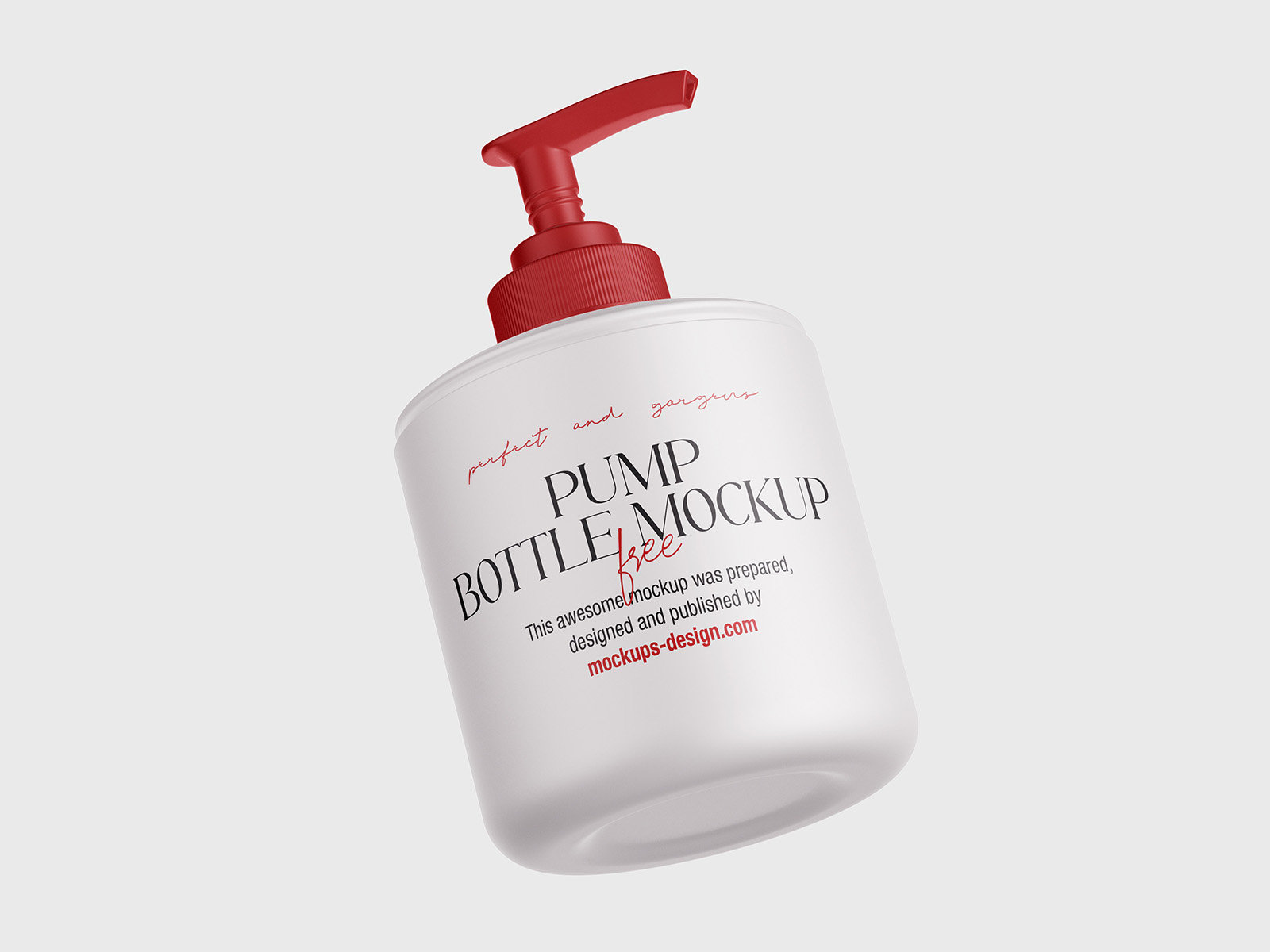 3 Pump Bottle Mockups in Front and Perspective Sights FREE PSD
