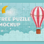 3 Puzzle Mockups Laid in Different Views