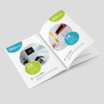 3 Shots of A5 Magazine Mockup mockup preview