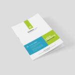 3 Shots of A5 Magazine Mockup mockup preview