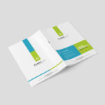 3 Shots of A5 Magazine Mockup mockup preview