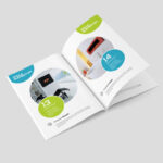 3 Shots of A5 Magazine Mockup mockup preview