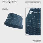 3 Shots of Bucket Hat Mockup