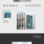 3 Shots of Building Wall Advertisement Billboard Mockup