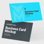 3 Shots of Business Card Mockup