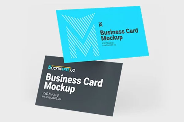 3 Shots of Business Card Mockup