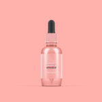 3 Shots of Dropper Bottle Mockup with Its Packaging