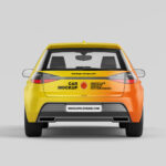 3 Shots of Hatchback Car Mockup