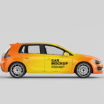 3 Shots of Hatchback Car Mockup