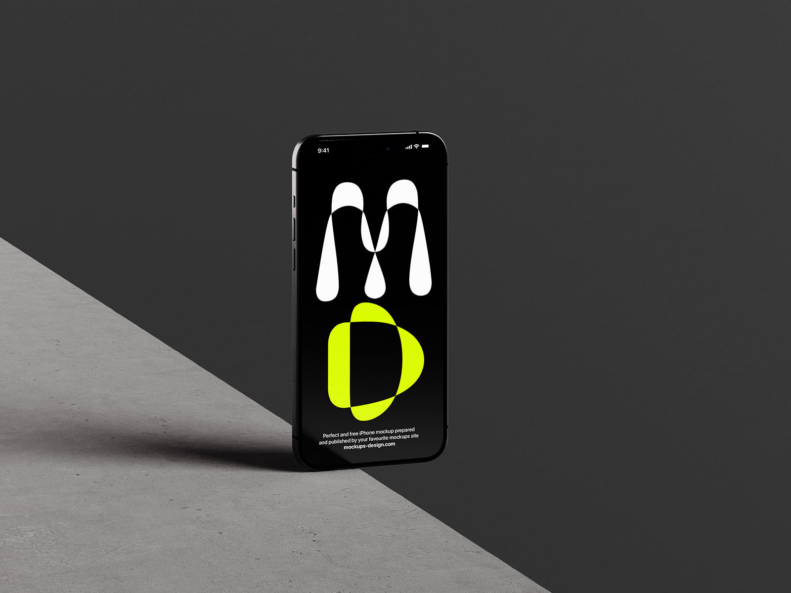 Free 3 Shots of iPhone 15 Mockup on Concrete Background PSD Template