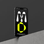 3 Shots of iPhone 15 Mockup on Concrete Background
