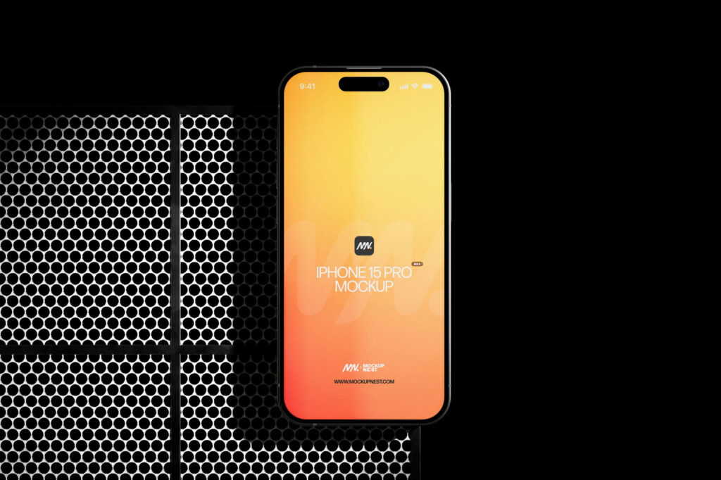 3 Shots of iPhone 15 Pro Max Mockup
