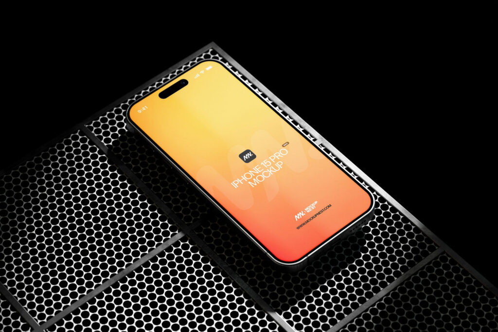 3 Shots of iPhone 15 Pro Max Mockup