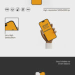 3 Shots of iPhone Mockup in 3D Hand