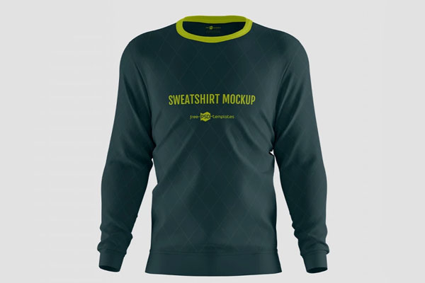 3 Shots of Long-sleeved Men’s Sweatshirt Mockup