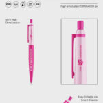 3 Shots of Pen Mockup
