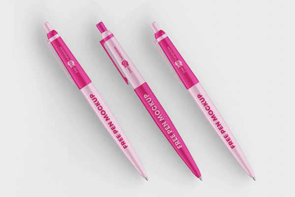 3 Shots of Pen Mockup