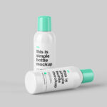 3 Shots of Plastic Bottle Mockup with Round Screwcap